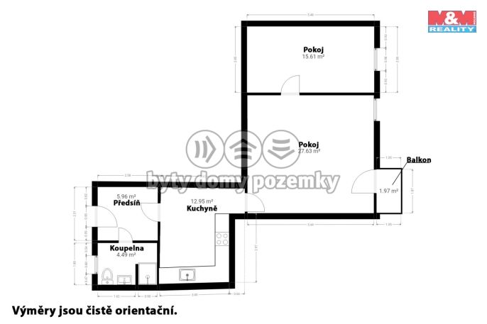 Prodej, Byt 2+1, Nýrsko