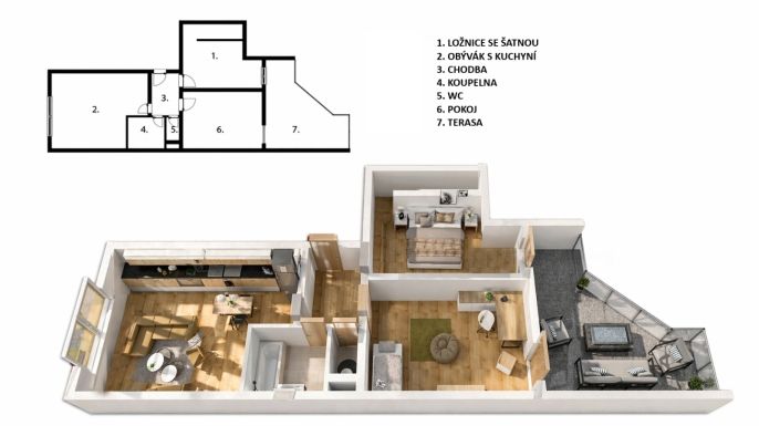 Prodej, Byt 3+kk, Hradec Králové