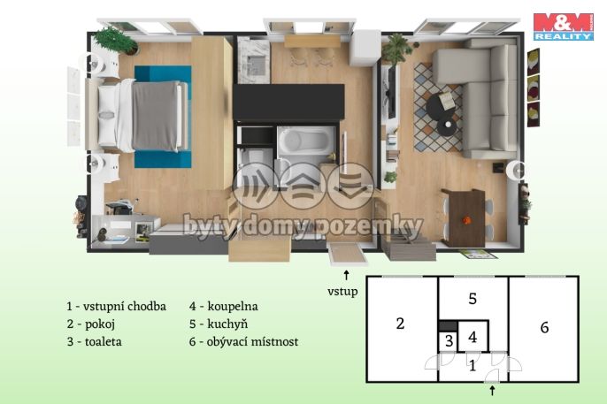 Prodej, Byt 2+1, Kladno