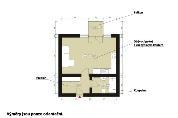 Pronájem, Byt 1+kk, Plasy