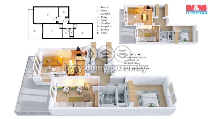 Prodej, Byt 3+kk, Mladá Boleslav