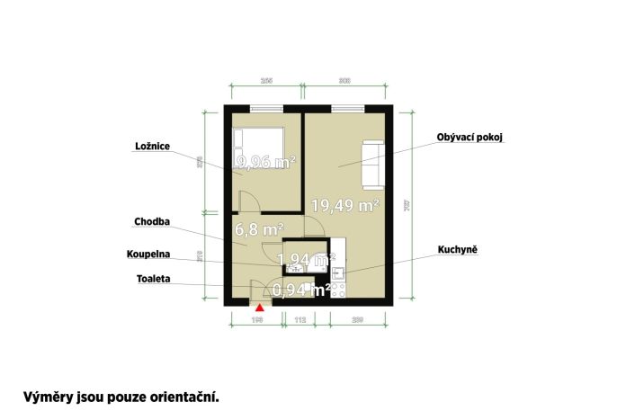 Prodej, Byt 2+kk, Žebrák