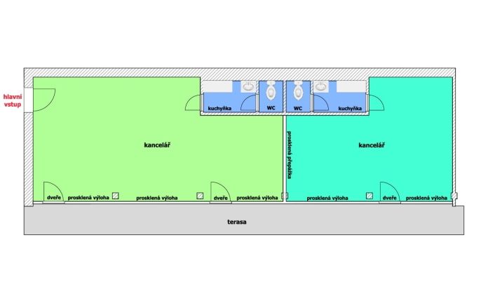 Pronájem, Kancelářský prostor, Ostrava