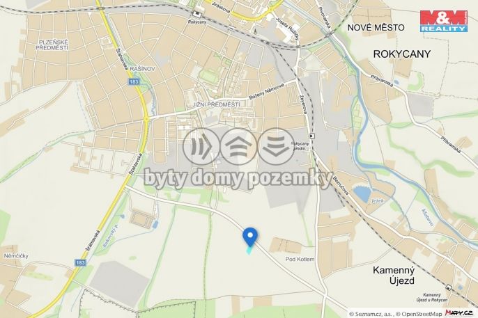 Prodej, Komerční pozemky, Rokycany