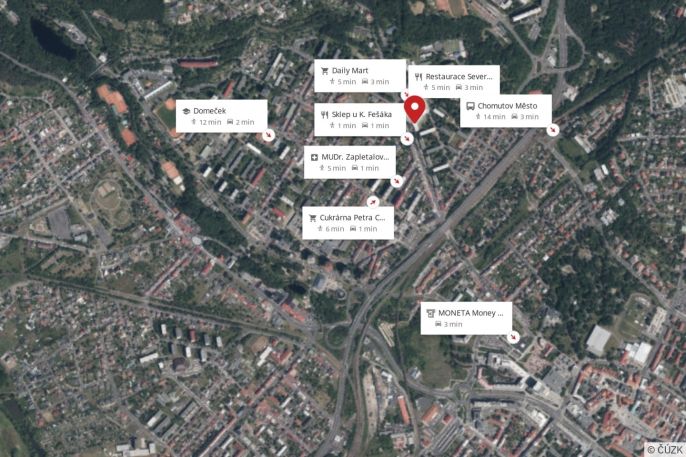 Prodej, Byt 1+1, Chomutov