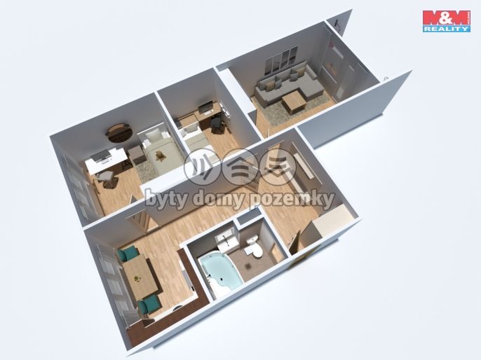 Prodej, Byt 3+1, Chomutov