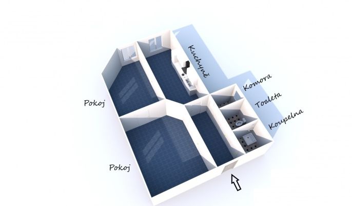 Pronájem, Byt 2+1, Plzeň