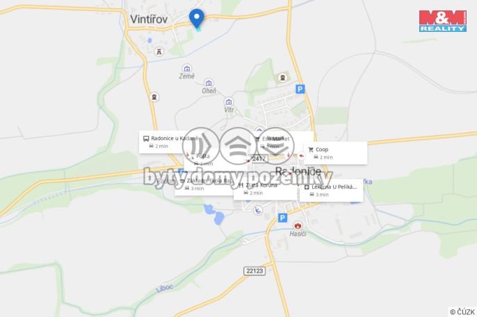 Prodej, Pozemek k bydlení, Radonice