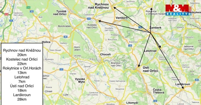 Pronájem, Byt 3+1, Žamberk