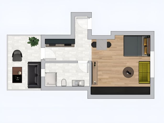 Pronájem, Byt 1+kk, Pardubice