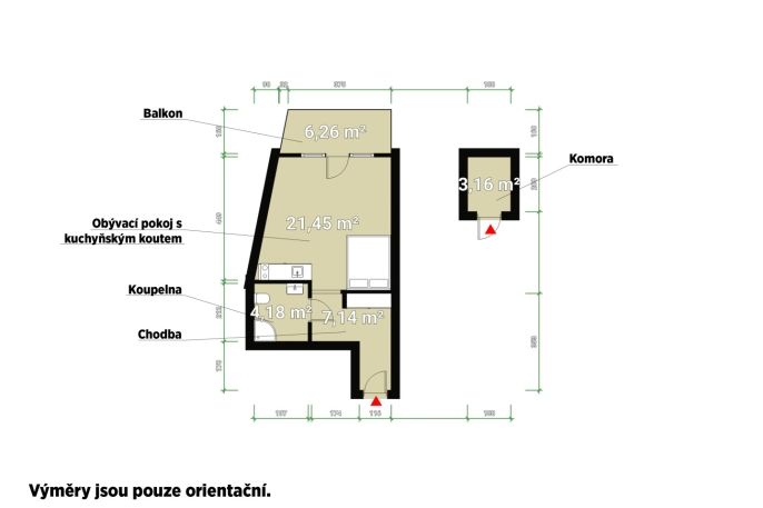 Prodej, Byt 1+kk, Plzeň