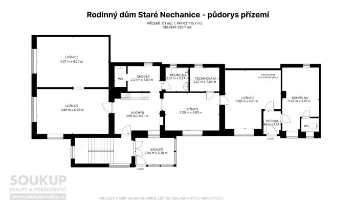 Prodej, Byt 4+1, Nechanice