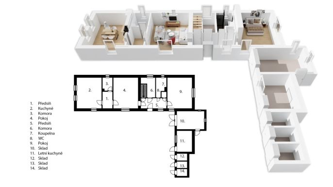 Prodej, Rodinný dům, Vrátkov