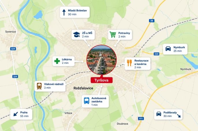 Pronájem, Rodinný dům, Rožďalovice