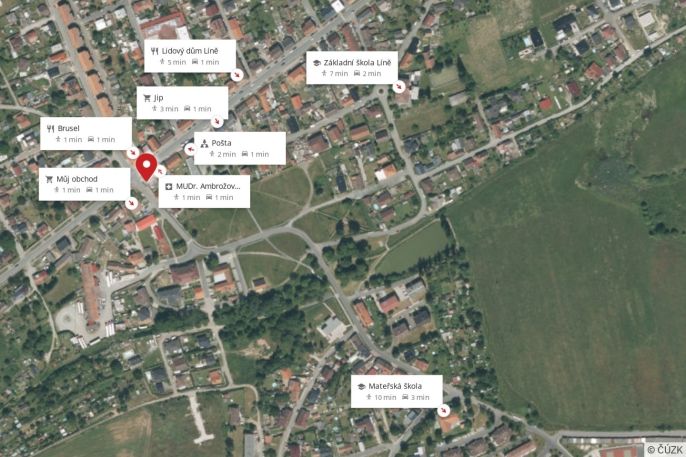 Pronájem, Byt 2+kk, Líně