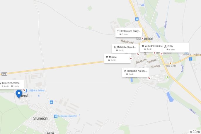 Pronájem, Byt 1+1, Luštěnice
