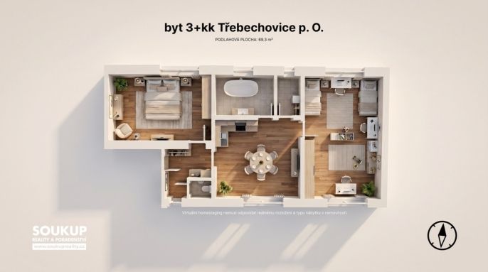 Prodej, Byt 3+1, Třebechovice pod Orebem