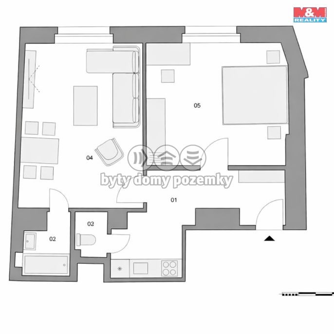 Prodej, Byt 2+kk, Praha