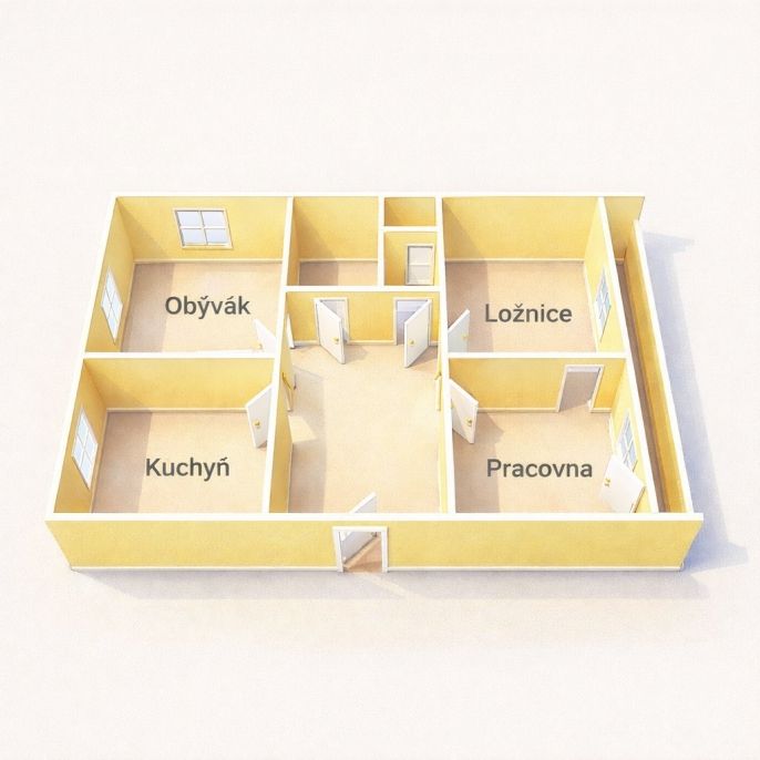 Prodej, Byt 3+1, Louny