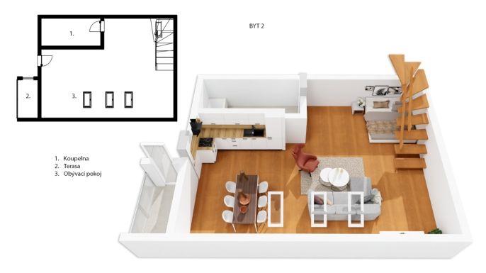 Prodej, Atypický byt, Praha