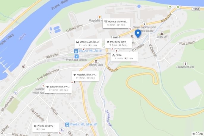 Pronájem, Byt 2+kk, Vrané nad Vltavou
