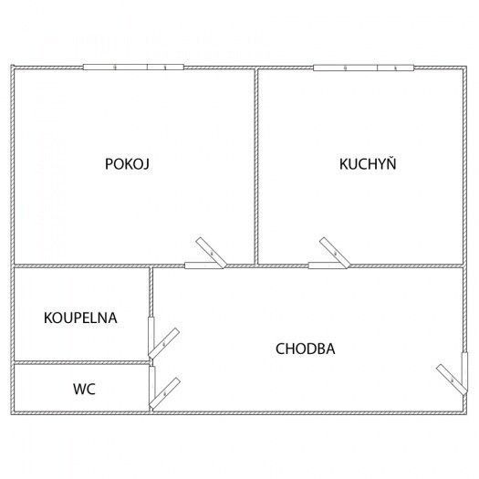 Pronájem, Byt 1+1, Pardubice