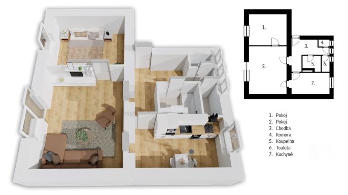 Prodej, Byt 2+1, Pardubice