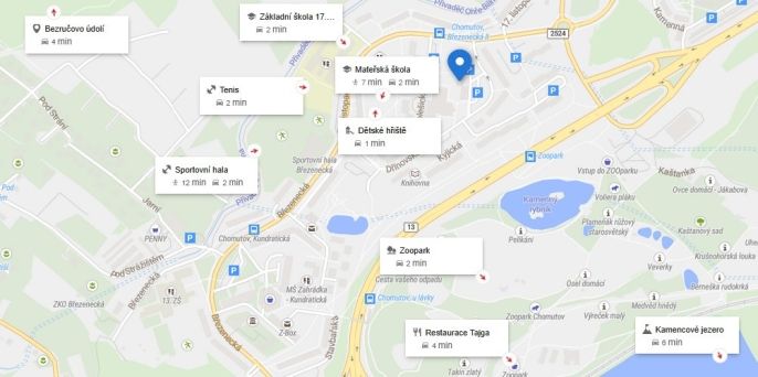 Pronájem, Byt 2+1, Chomutov