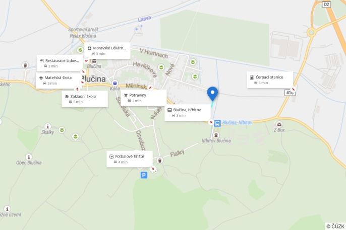 Prodej, Pozemek k bydlení, Blučina