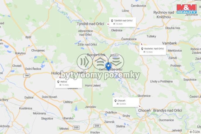 Prodej, Pozemek k bydlení, Čermná nad Orlicí