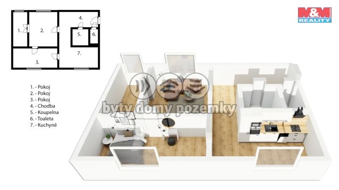 Prodej, Byt 3+1, Praha