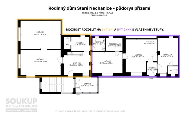 Prodej, Byt 4+1, Nechanice