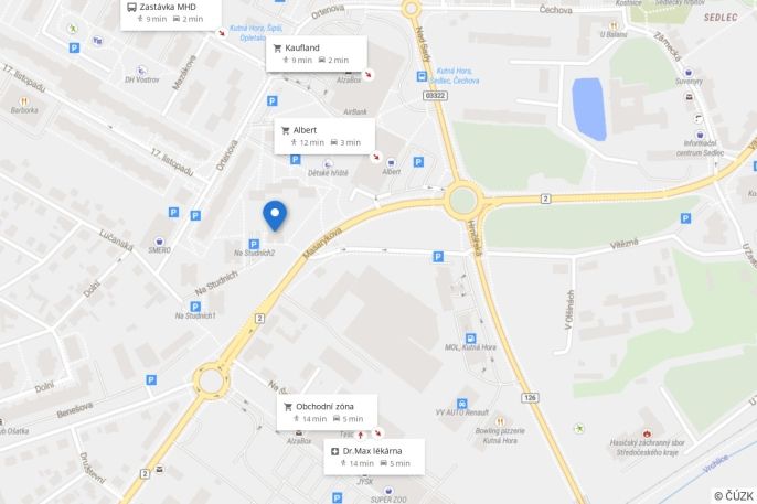 Pronájem, Byt 1+1, Kutná Hora