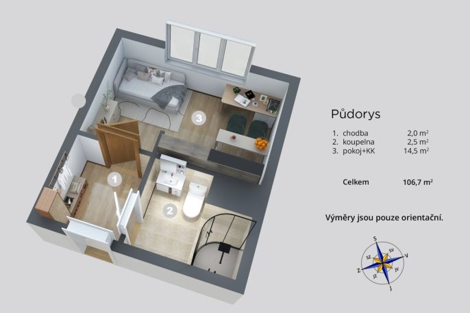 Prodej, Byt 1+kk, Ústí nad Labem