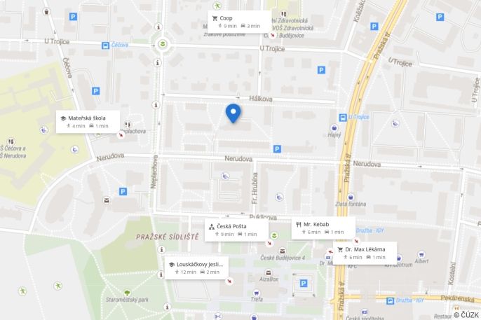 Pronájem, Byt 2+kk, České Budějovice