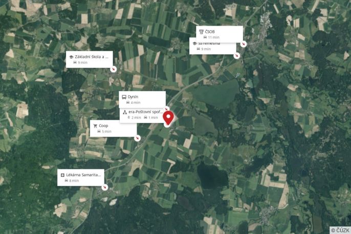 Prodej, Byt 3+1, Dynín