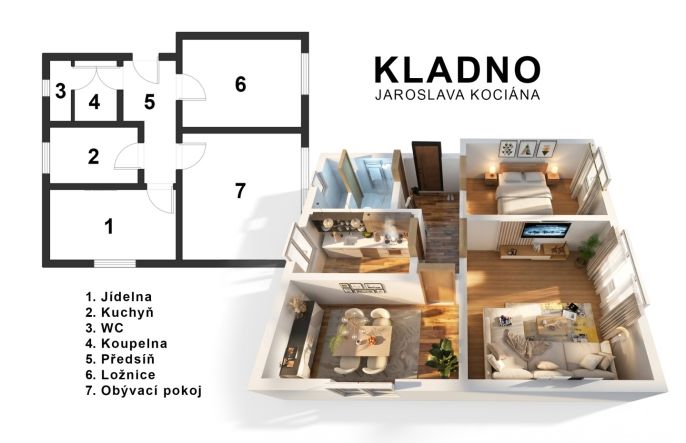 Prodej, Byt 3+1, Kladno