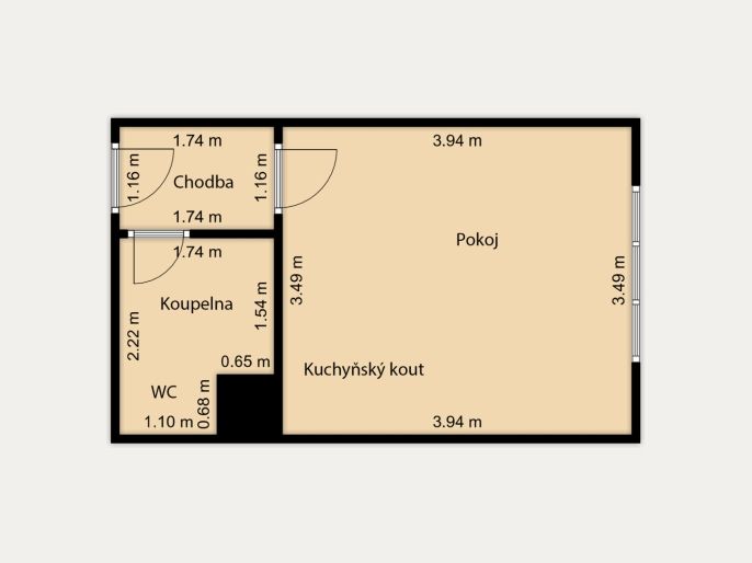 Pronájem, Byt 1+kk, Mariánské Lázně