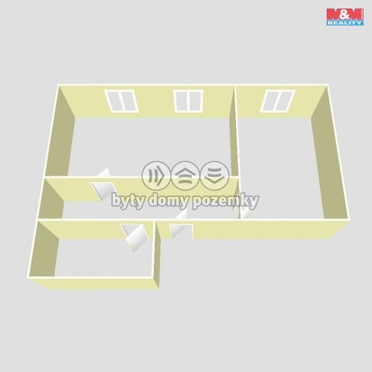 Pronájem, Byt 2+kk, Chomutov