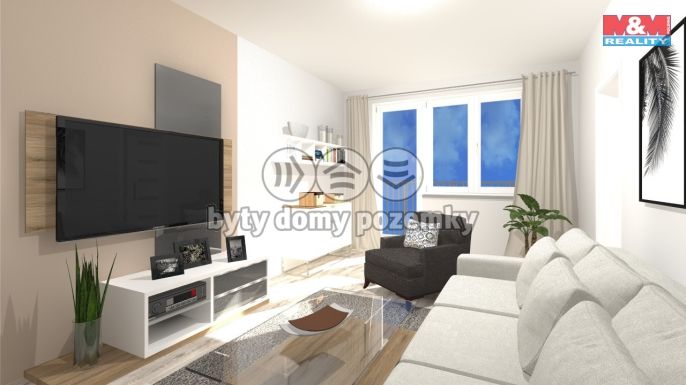 Pronájem, Byt 1+1, Lovosice