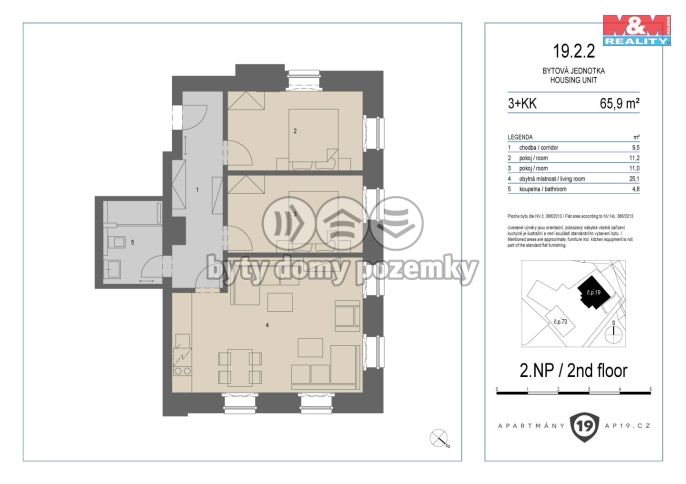 Prodej, Byt 3+kk, Merklín