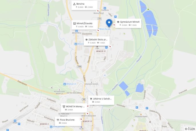 Pronájem, Byt 1+kk, Mimoň