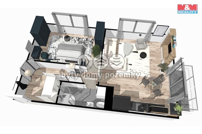 Prodej, Byt 2+kk, Žleby