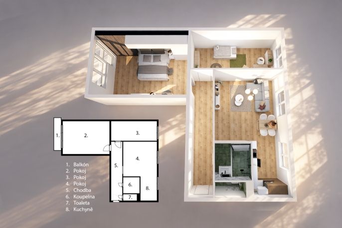 Prodej, Byt 3+kk, Ostrava