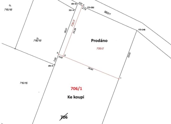 Prodej, Pozemek k bydlení, Písek