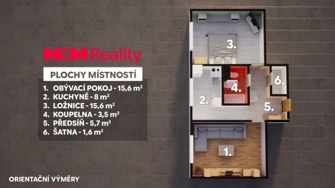 Prodej, Byt 2+1, Klášterec nad Ohří