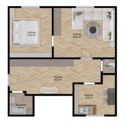 Prodej, Byt 2+1, Doksy