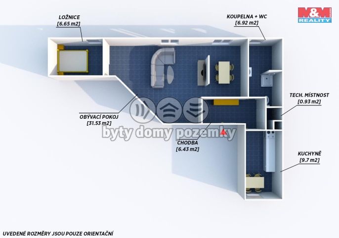 Pronájem, Byt 2+1, Plzeň