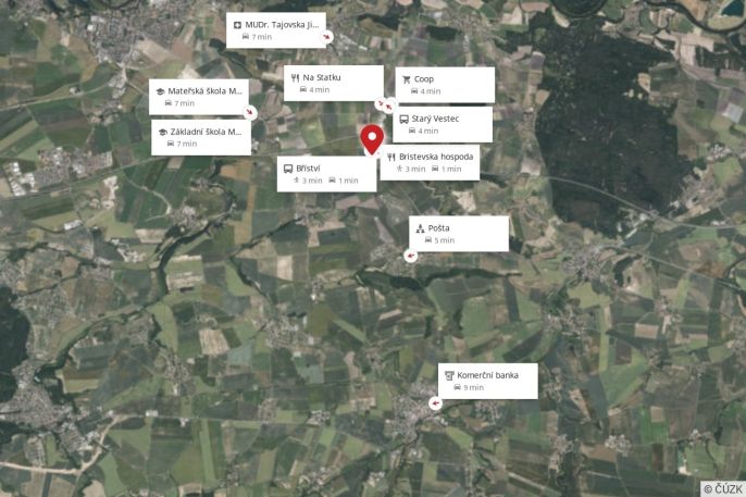 Prodej, Byt 3+1, Bříství