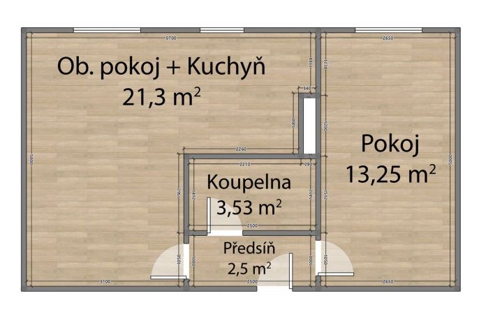 Pronájem, Byt 2+kk, Částkov